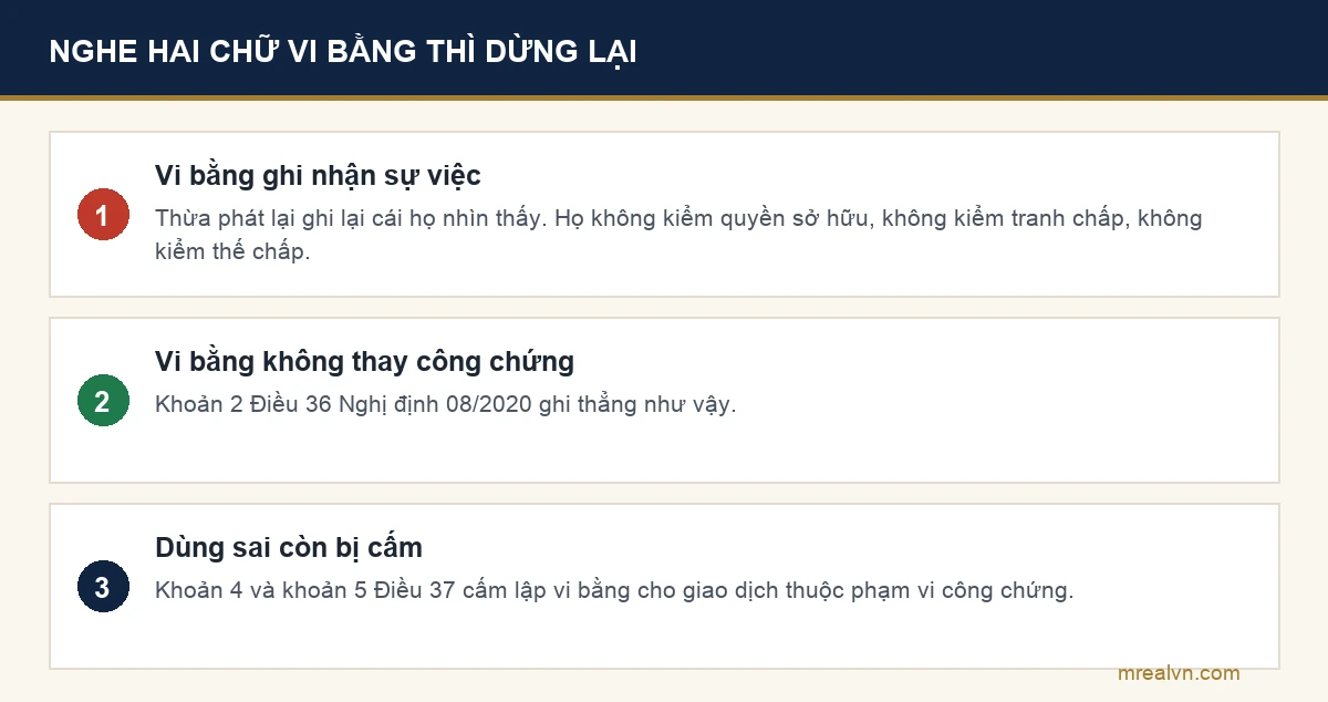Sơ đồ cảnh báo vi bằng không thay thế công chứng khi mua căn hộ trong toà nhiều căn
