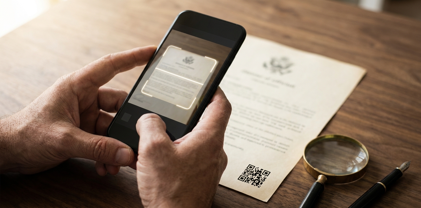 Kiểm tra mã QR trên giấy chứng nhận quyền sử dụng đất bằng điện thoại