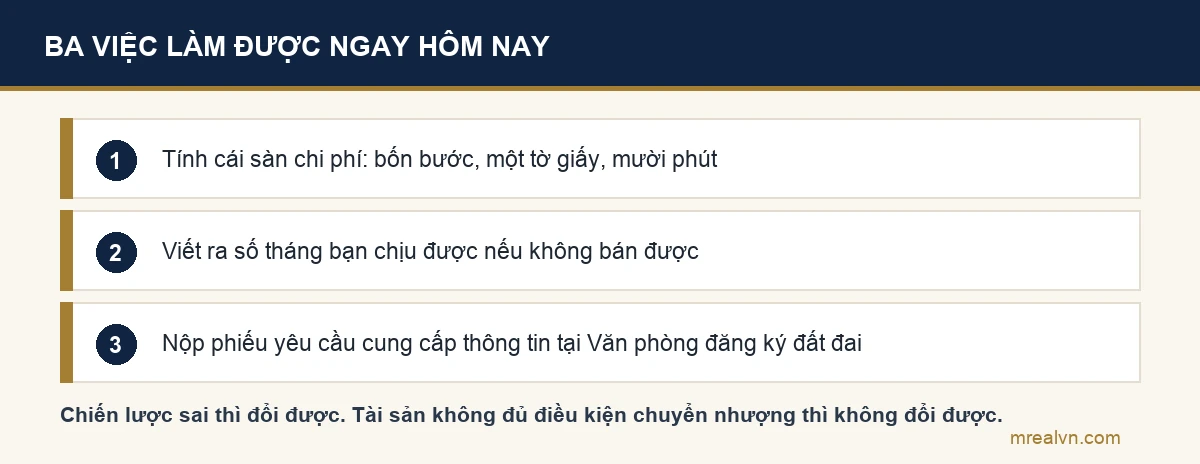 Sơ đồ ba việc làm được ngay hôm nay trước khi xuống tiền