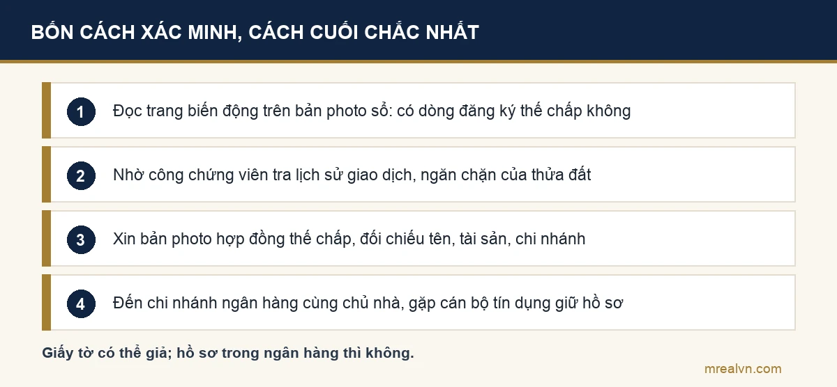 Bốn cách xác minh nhà có đang thế chấp thật không
