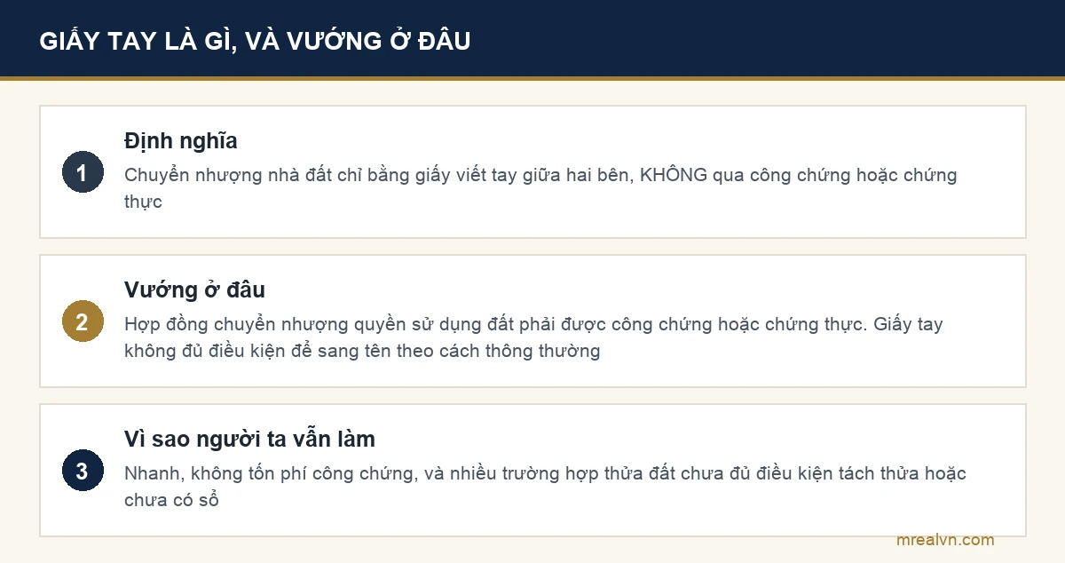 Sơ đồ giấy tay mua bán nhà đất là gì và vì sao không sang tên được