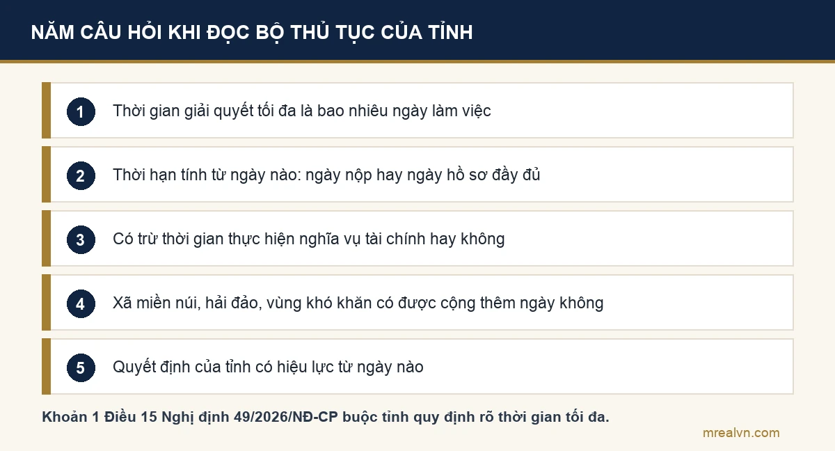 Năm điểm cần đọc trong bộ thủ tục đăng ký biến động của tỉnh để biết thời hạn sang tên sổ đỏ